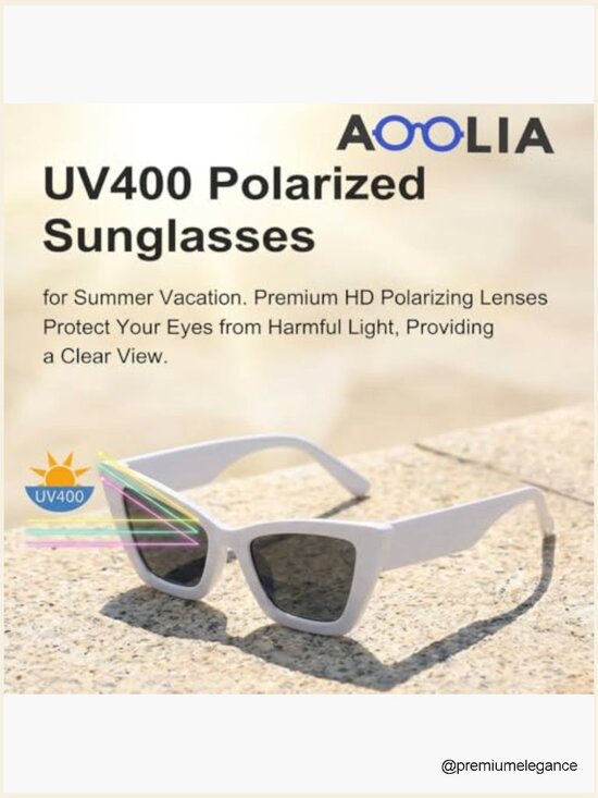 Retro Cat Eye Sunglasses Y2K Winged Design Polarized UV Protection